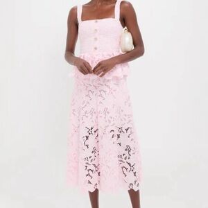 Self-portrait peplum midi dress